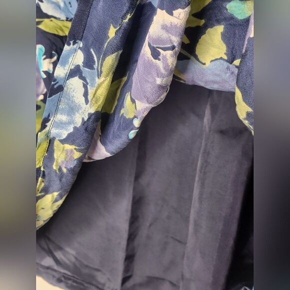 Vtg Sophisticates JonathanMartin L Mlticlr 100%SILK FloralPrintWomen Maxi Skirt - Picture 5 of 9